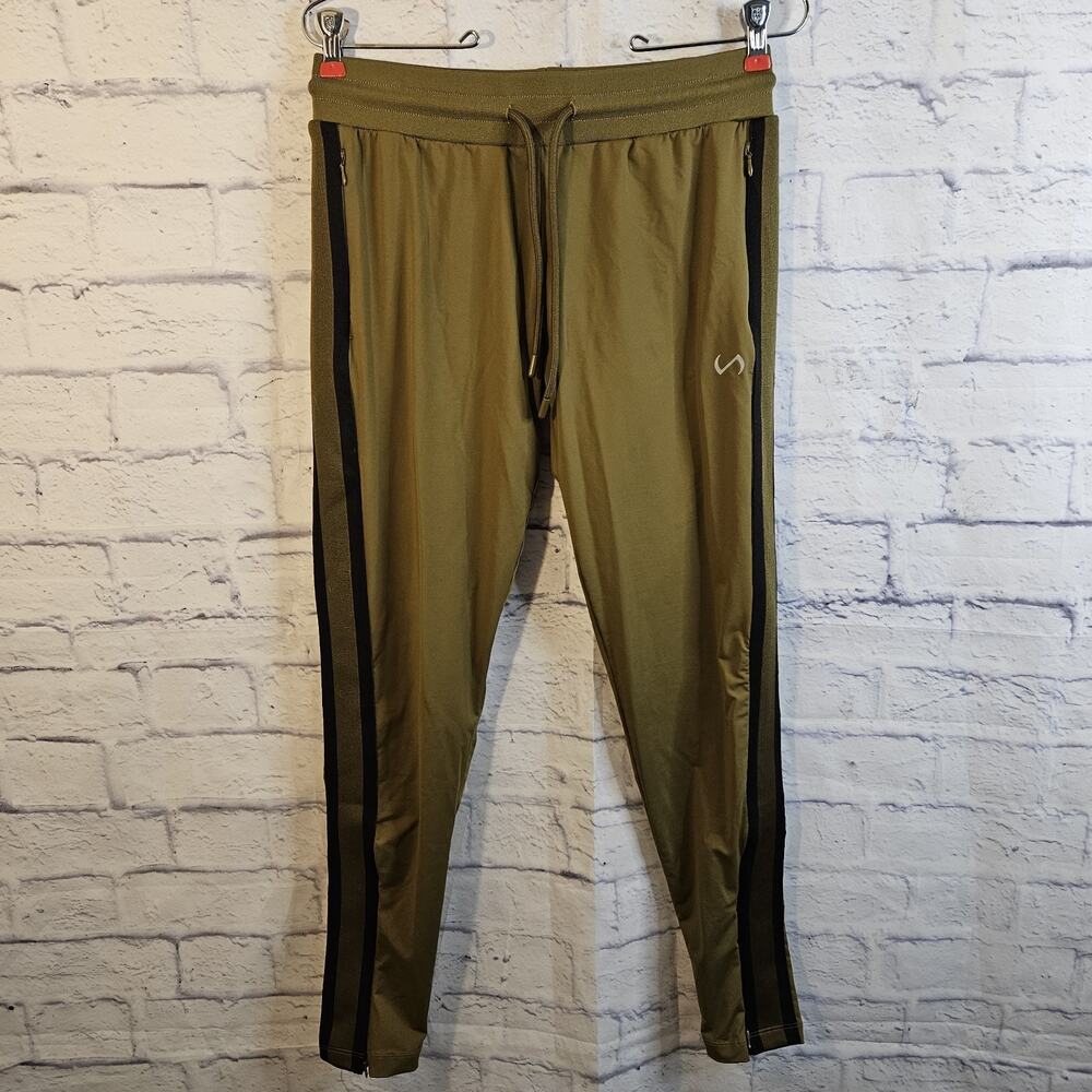 TLF Joggers Mens Small Green Sweatpants Athleisure Running Jogging Activewear
